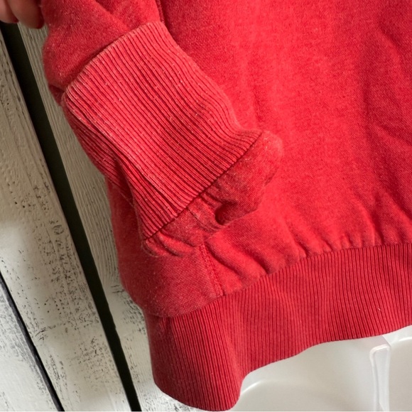 Old Navy Full Zip Hoodie Women’s Large Red‎ Grunge Warm Fuzz Lined Skater Jacket - Picture 8 of 12